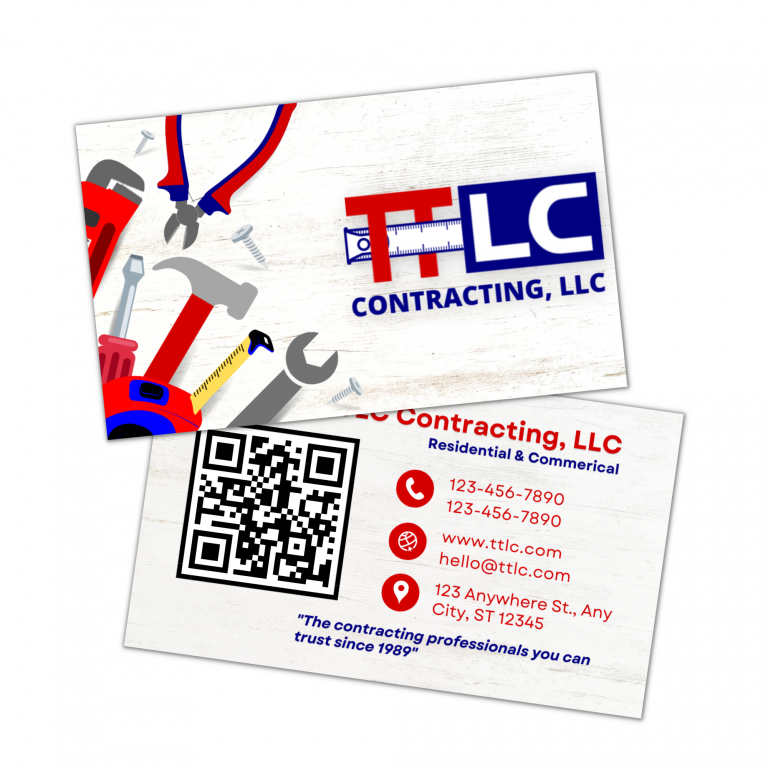 Contractor Business Card Design Template