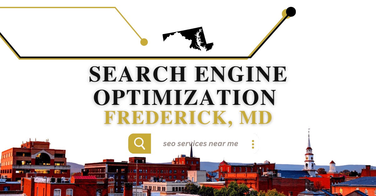 seo in frederick maryland graphic flag city line