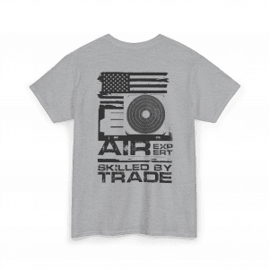 skilled by trade air expert unique hvac shirt design