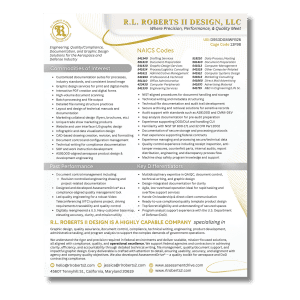 custom capabilities statement graphic design example