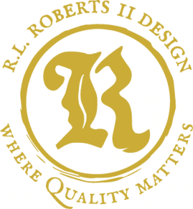 R.L. Roberts II Design, LLC Logo - All Gold - Southern MD's Best Graphic Designer