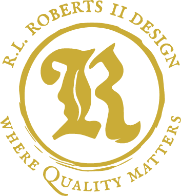 R.L. Roberts II Design, LLC Logo - All Gold - Southern MD's Best Graphic Designer