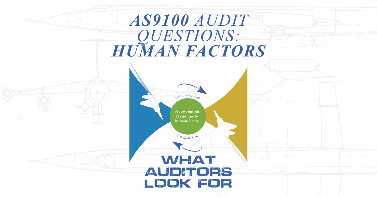 AS9100 Human Factors What Auditors Look For Post Graphic Featuring Sample View of Bowtie Diagram